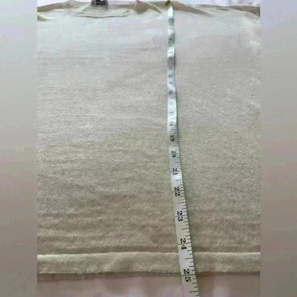 Base Milano Italy Lino Flax/Cotton Blend Long Sleeve Cream Top Women's 42 NWT - Picture 11 of 11